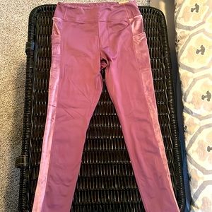 NWT PINK ACTIVE brand varsity high waist, full length winter legging! Size L